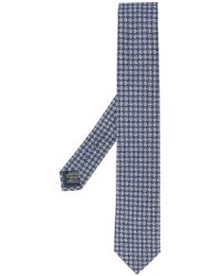 Z Zegna Krawatte mit Blumen-Print - Blau