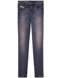 DIESEL - Babhila Mid-Rise Skinny Jeans - Lyst