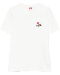 KENZO - Gots Archive Bouquet Embroidered Slim Tshirt - Lyst
