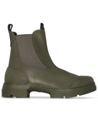 Ganni - Chunky Sole Chelsea Ankle Boots - Lyst