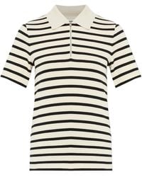 Jil Sander - Polo A Righe Con Zip - Lyst