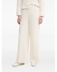 DKNY - Ribbed-Knit Wide-Leg Trousers - Lyst