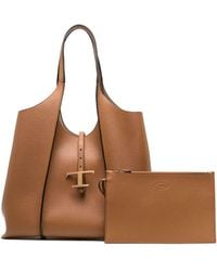 Tod's - Medium T Timeless Leather Tote Bag - Lyst