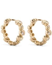Yvonne Léon - 9Kt Escargot Diamond Hoop Earrings - Lyst