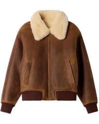 Sandro - Zipped Shearling Jacket - Lyst