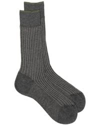 ZEGNA - Ribbed-Knit Socks - Lyst