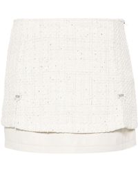 Gcds - Tweed Layered Mini Skirt - Lyst
