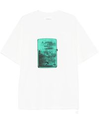 Oamc Peacemaker - Lighter-Print Cotton T-Shirt - Lyst
