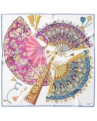 Elizabetta - Venetian Fan Silk Scarf - Lyst