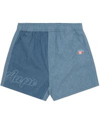 Aape By A Bathing Ape - Colour-Block Track Shorts - Lyst