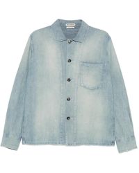 JW Anderson - Chambray Logo-Patch Chest-Pocket Cotton Shirt - Lyst