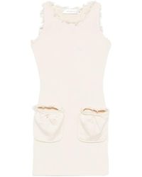 AYA MUSE - Fleur Frayed-Detail Mini Dress - Lyst