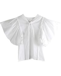 Comme des Garçons - Puffed Lace-Up Blouse - Lyst