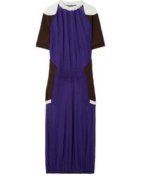 Tory Burch - Colorblock Sheer Jersey Dress - Lyst