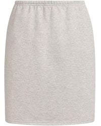 12 STOREEZ - Drawstring-Waist Terry Skirt - Lyst