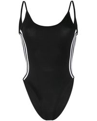 adidas - Striped Open-Back Bodysuit - Lyst