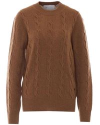Ami Paris - Cable-Knit Sweater Ami De Coeur - Lyst
