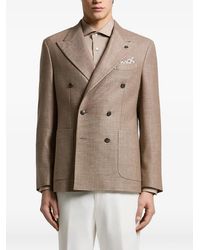 Peserico - Double-Breasted Peak-Lapels Jacket - Lyst