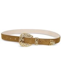 DEHANCHE - Versailles Suede Belt - Lyst