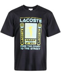 Lacoste - T-shirt à imprimé René en coton - Lyst