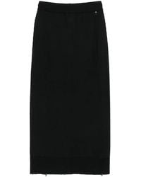 Ottod'Ame - Fine-Knit Slit-Detail Midi Skirt - Lyst