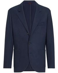 Brunello Cucinelli - Cashmere Jersey Blazer With Patch Pockets - Lyst