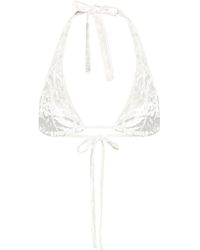 Forte Forte - Triangle Velvet Bikini Top - Lyst