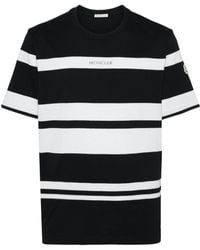 Moncler - T-Shirt aus Baumwoll-Jersey mit Logoapplikation - Lyst