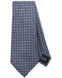 Zegna - Cravate en soie à motif géométrique - Lyst