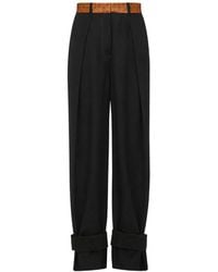 MCM - Logo-Waistband Pleated Trousers - Lyst