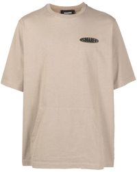DSquared² - T-Shirt mit Logo-Patch - Lyst