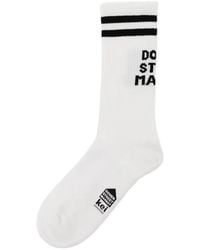 Noir Kei Ninomiya - Logo-Detail Ribbed-Cuff Socks - Lyst