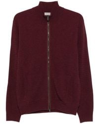 Canali - Zip-Up Ribbed-Knit Sweater - Lyst