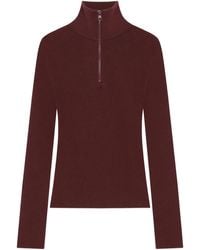 Courreges - Zipped Mock-Neck Sweater - Lyst