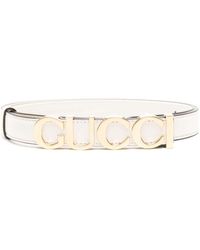 Gucci - Logo-lettering Leather Belt - Lyst