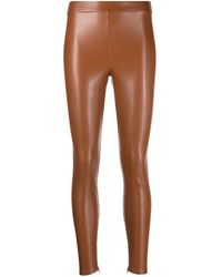MICHAEL Michael Kors - Ankle-zip Faux-leather leggings - Lyst
