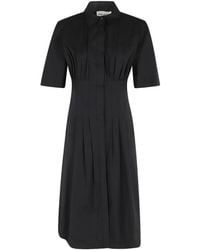 Semicouture - Robe-Chemise Mi-Longue Sandra À Design Plissé - Lyst