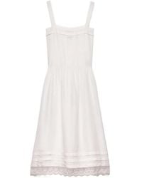 Prada - Embroidered Old-Washed Silk Dress - Lyst