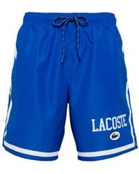 Lacoste - Logo-Print Swim Shorts - Lyst