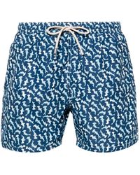 Mc2 Saint Barth - Lighting Shark-print Swim Shorts - Lyst