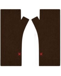 Chinti & Parker - Embroidered-Logo Fingerless Gloves - Lyst