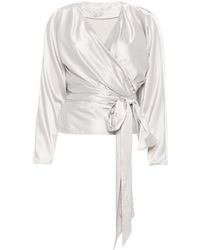 GIADA CURTI - Top Cruzado Con Cintura Lazada - Lyst