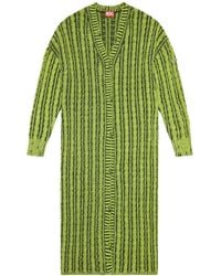 DIESEL - M-Panagia Cable-Knit Chenille Maxi Cardigan - Lyst