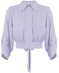Elisabetta Franchi - Tie-Detail Blouse - Lyst