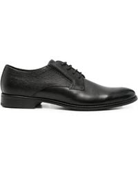 Bugatti - Textured-Panel Leather Derby Shoes - Lyst