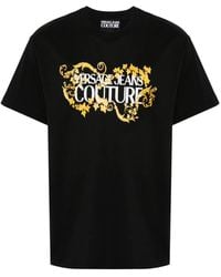 Versace Jeans Couture - Cotton T-Shirt With Print - Lyst