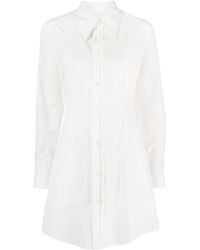 MM6 by Maison Martin Margiela - Robe-chemise en coton à rayures - Lyst
