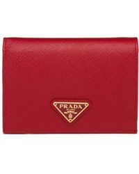 Prada - Portefeuille À Plaque Logo - Lyst