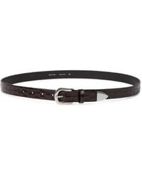 Paul Smith - Crocodile-Effect Leather Belt - Lyst