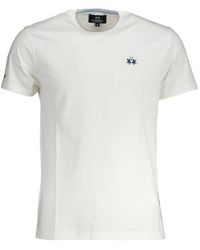 La Martina - Serge Logo-Embroidered Cotton T-Shirt - Lyst